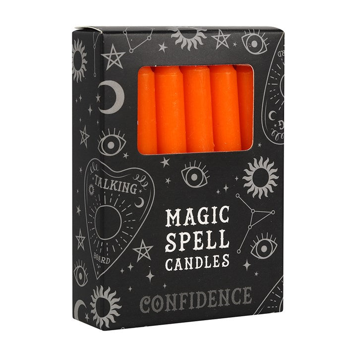 Confidence - Box of Orange 12 Spell Candles