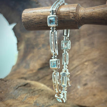 Load image into Gallery viewer, Blue Topaz Sterling Silver Bracelet