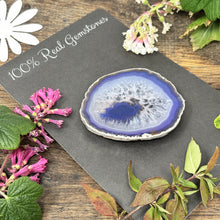 Load image into Gallery viewer, Gemstone Phone Holder (Purple, Blue & Brown Agate)