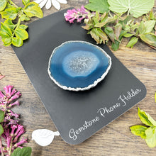 Load image into Gallery viewer, Gemstone Phone Holder (Purple, Blue & Brown Agate)
