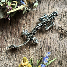 Load image into Gallery viewer, Large Sterling Silver Hinged Dragon