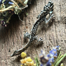 Load image into Gallery viewer, Large Sterling Silver Hinged Dragon