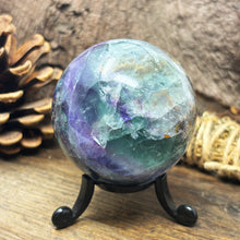 Load image into Gallery viewer, Fluorite Crystal Sphere 52mm