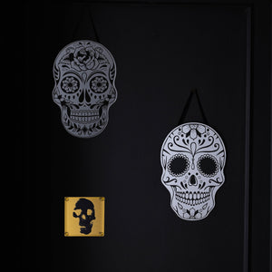 Sugar Skull Mirror Hanging Plaque