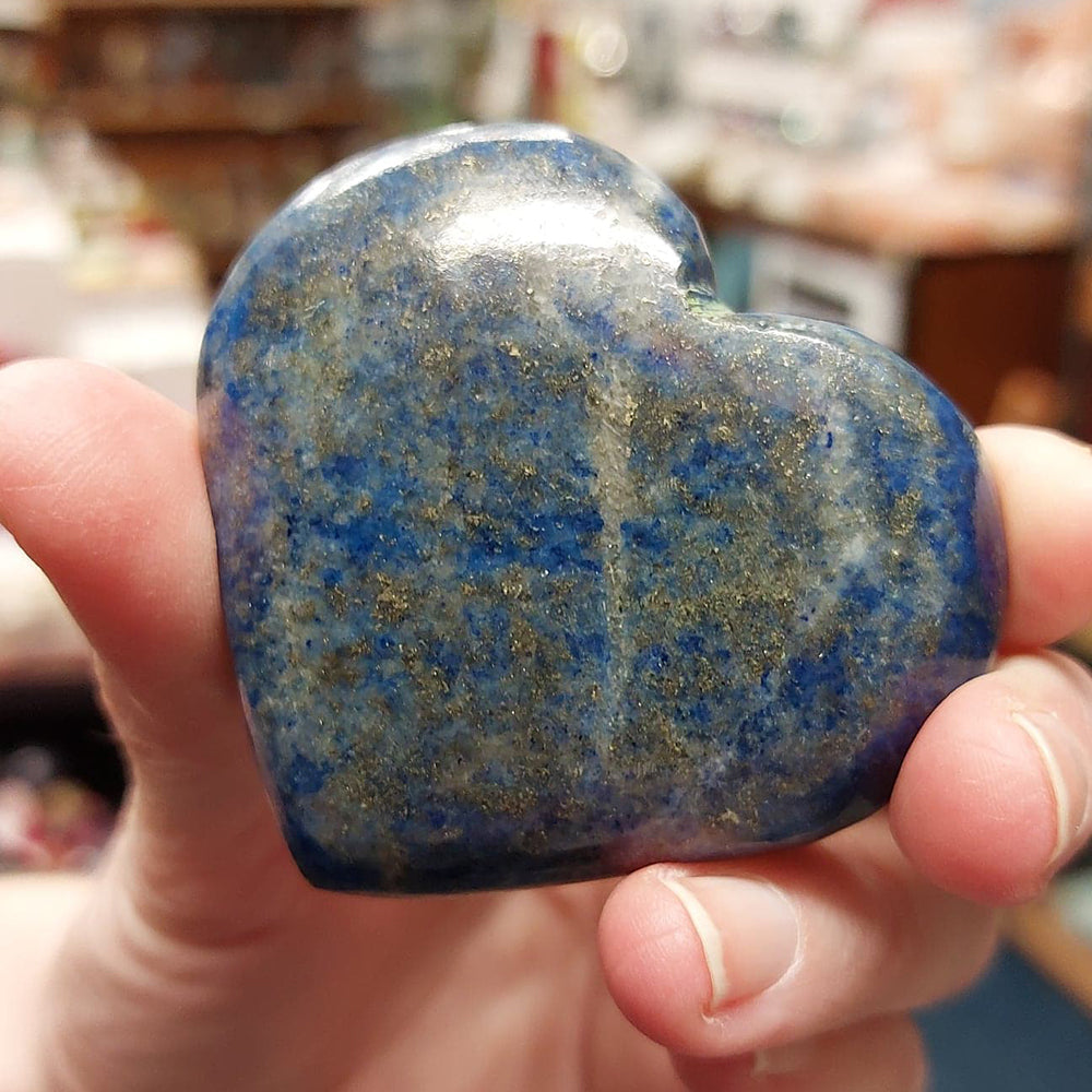 Lapis Lazuli Heart Carving