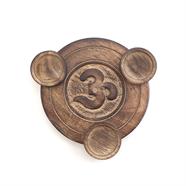 Load image into Gallery viewer, Om Mango Wood T-Light Holder