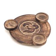 Load image into Gallery viewer, Om Mango Wood T-Light Holder