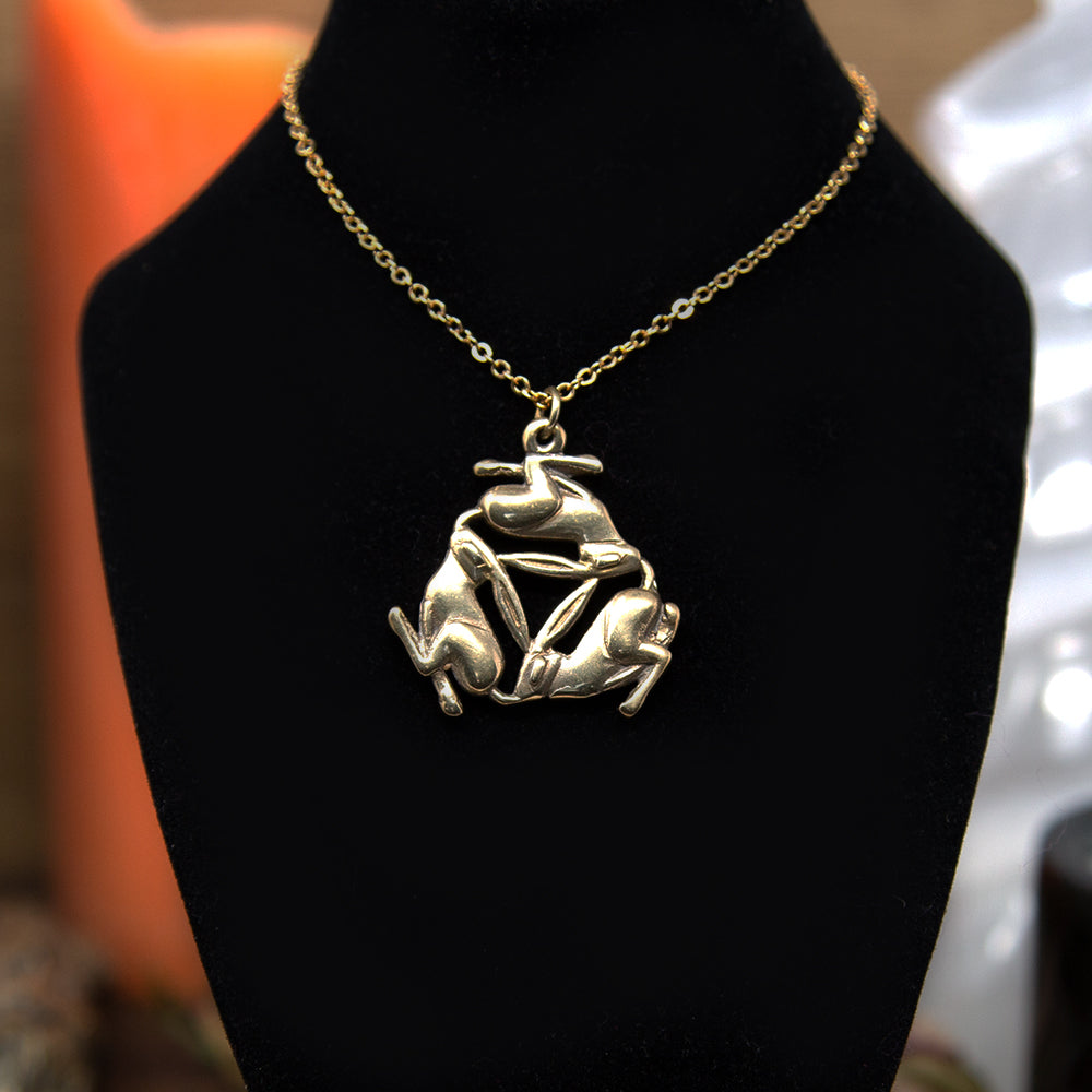 St. Justin Triple Hare Pendant and Chain - 149