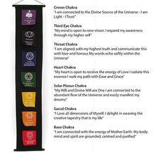 Load image into Gallery viewer, Chakra Wall Scroll flags 121cm
