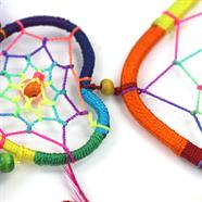 Load image into Gallery viewer, Rainbow Hearts Dreamcatcher Chain