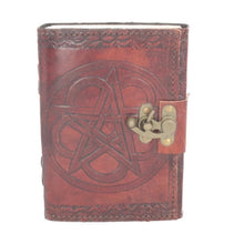 Load image into Gallery viewer, Pentagram Embossed Leather Journal