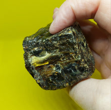 Load image into Gallery viewer, Natural Black Raw Amber Chunck