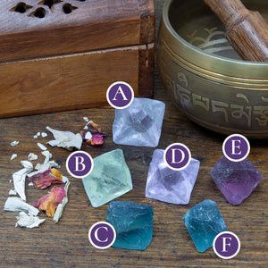 Small Fluorite Rough Healing Crystals - Octahedral