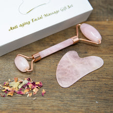 Load image into Gallery viewer, Rose Quartz Anti Aging Facial Massage Gift Set