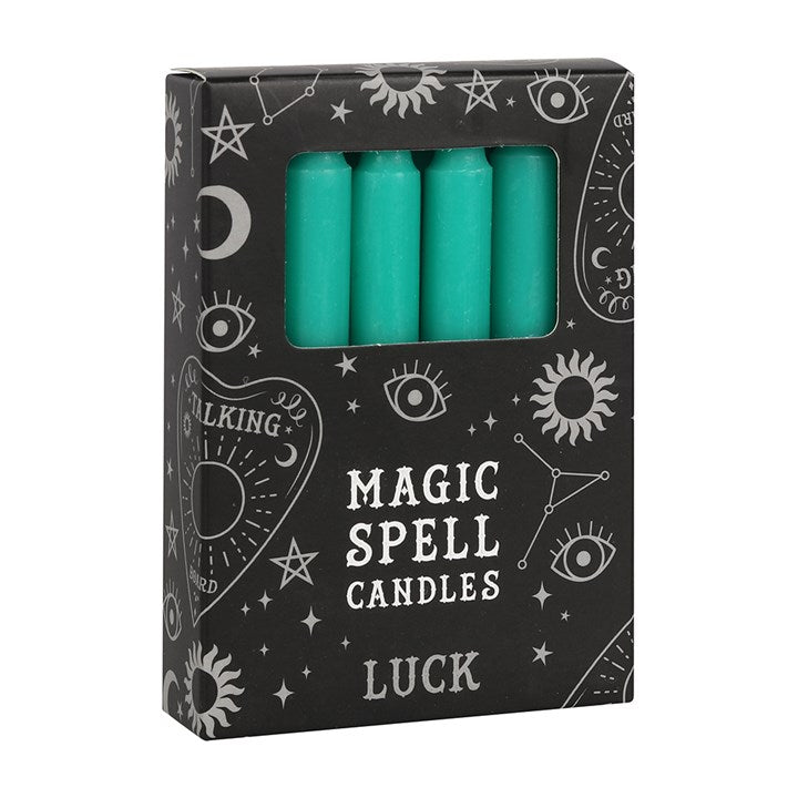 Luck - Box of Green 12 Spell Candles