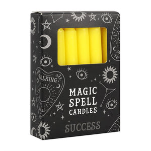 Success - Box of Yellow 12 Spell Candles