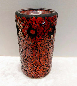 Crackle Glass Burner - Red