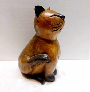 Fair Trade Wooden Cat