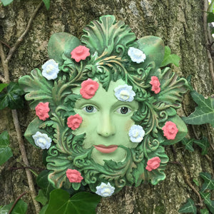 Green Venezia - Green Man Garden Sculpture Wall Art by David Lawrence