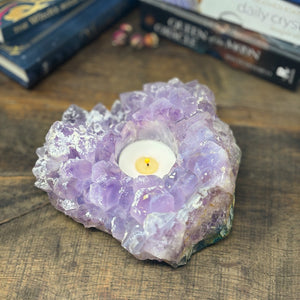 Tealight Holder - Amethyst Bed TA1