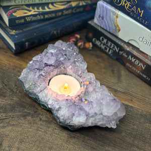 Tealight Holder - Amethyst Bed - TA0