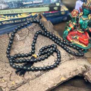 108 Black Obsidian Crystal Mala