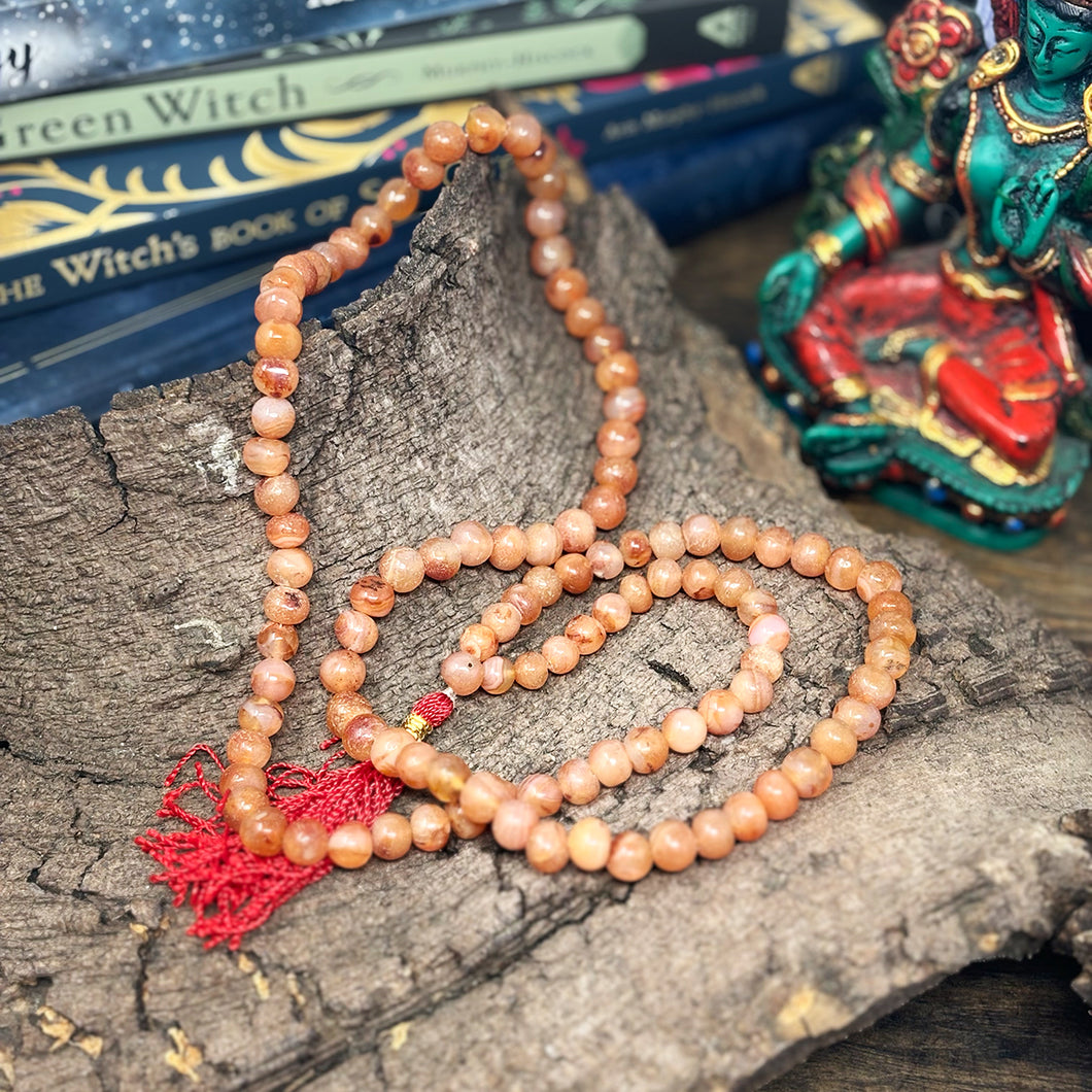 108 Carnelian Crystal Mala