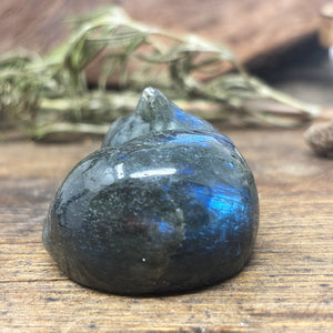 Labradorite Cat Carving