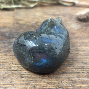 Labradorite Cat Carving