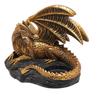 Gold Dragon Tealight Candle Holder - Hocus Pocus