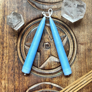 1 x Pair Spell Candles - Light Blue