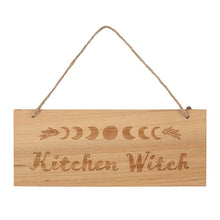 Load image into Gallery viewer, Kitchen Witch Engraved Hanging Sign
