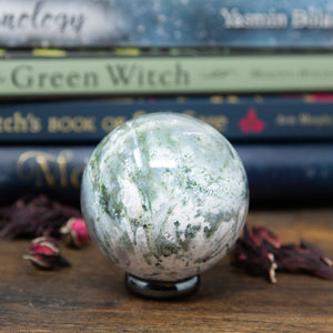 Green Moss Agate Sphere