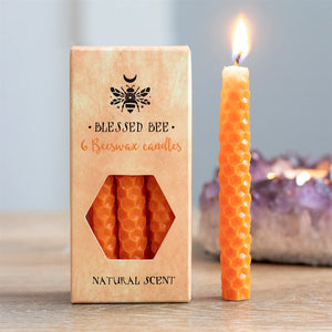 Orange Beeswax Spell Candles - Pack Of 6