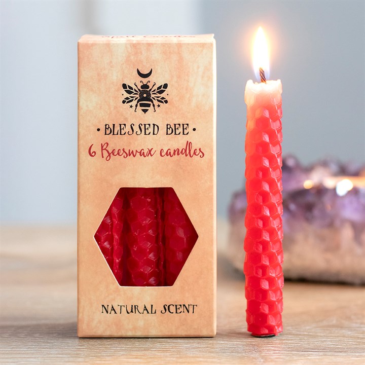 Red Beeswax Spell Candles - Pack Of 6