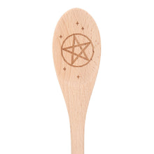 Load image into Gallery viewer, Stirring Up Magic Wooden Pentagram Spoon
