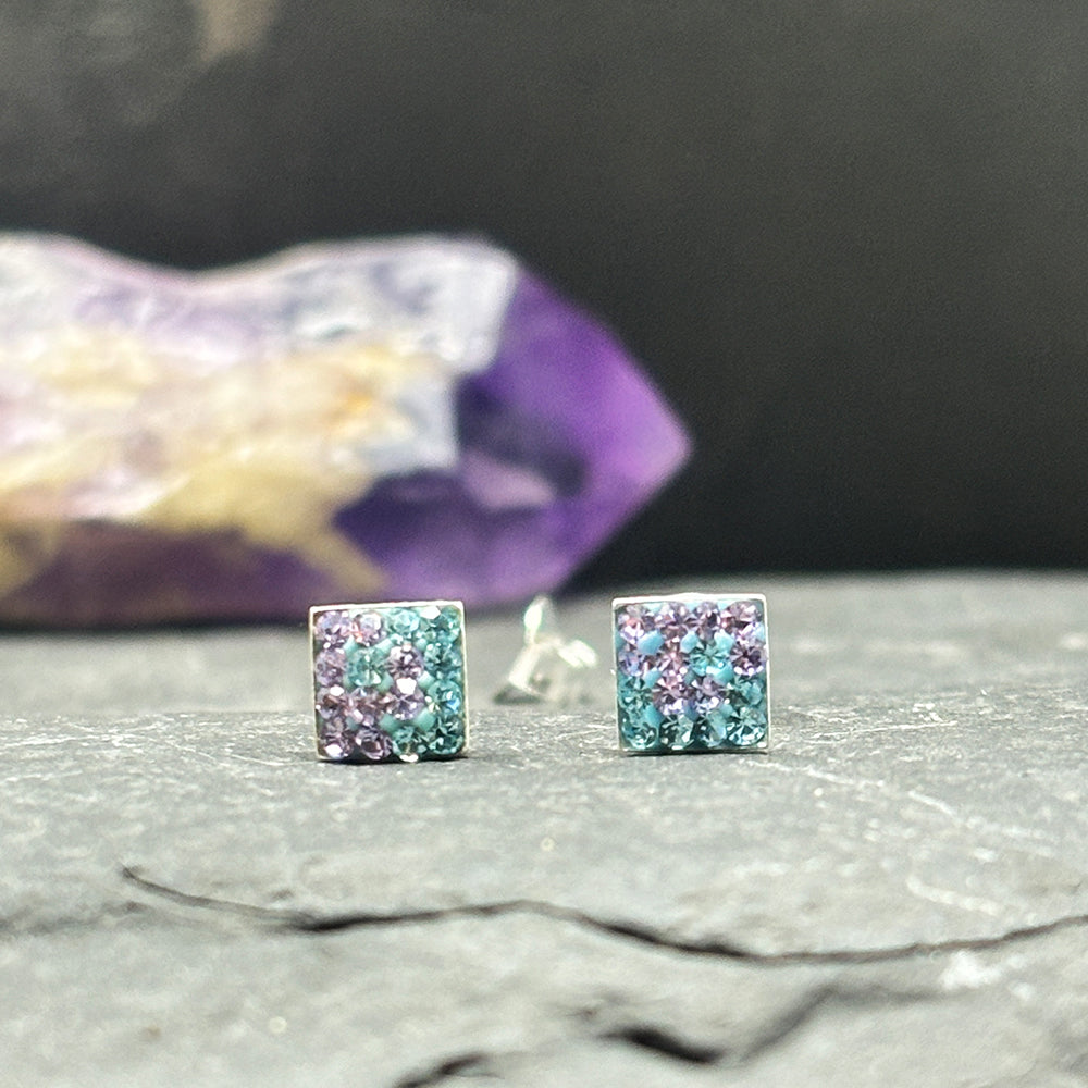 Square Crystal Studs