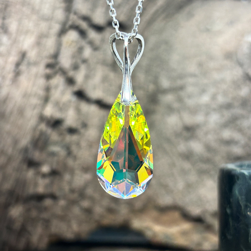 Swarovski Teardrop Sterling Silver Pendant