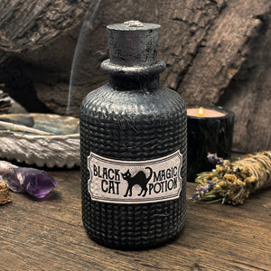 "Black Cat Magic Potion" Decorative Bottle