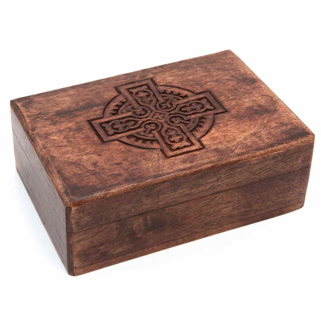 Wooden Box with Celtic Cross