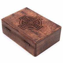 Load image into Gallery viewer, Wooden Box with Celtic Cross
