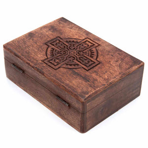 Wooden Box with Celtic Cross