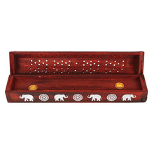 Load image into Gallery viewer, Elephant Wooden Rosewood Incense Box
