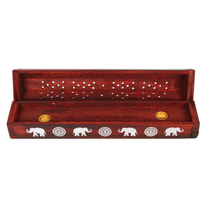 Elephant Wooden Rosewood Incense Box