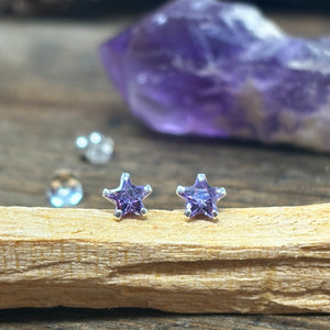 Purple Cubic Zirconia Stars