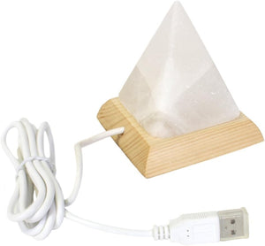 Pyramid White USB Salt Lamp - Multicolour