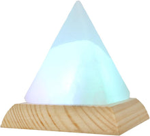 Load image into Gallery viewer, Pyramid White USB Salt Lamp - Multicolour
