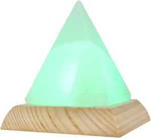 Pyramid White USB Salt Lamp - Multicolour