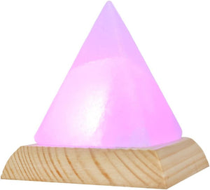 Pyramid White USB Salt Lamp - Multicolour