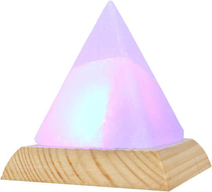 Pyramid White USB Salt Lamp - Multicolour